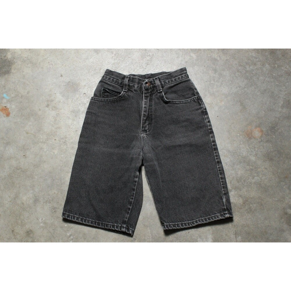 Vintage 1990's USA-Made Lee Black Denim Jean Shorts - Boys 12 Slim